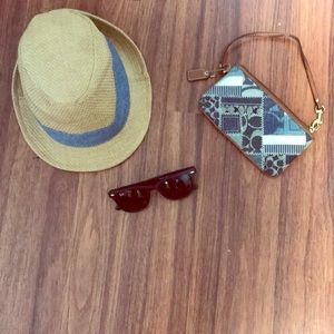 Coach wristlet and hat bundle